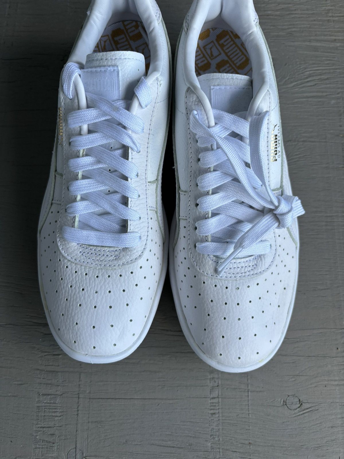 Puma Puma GV Special All White Leather Puma Sneakers Force 1 Mens Size US 8 / EU 41 - 9 Thumbnail