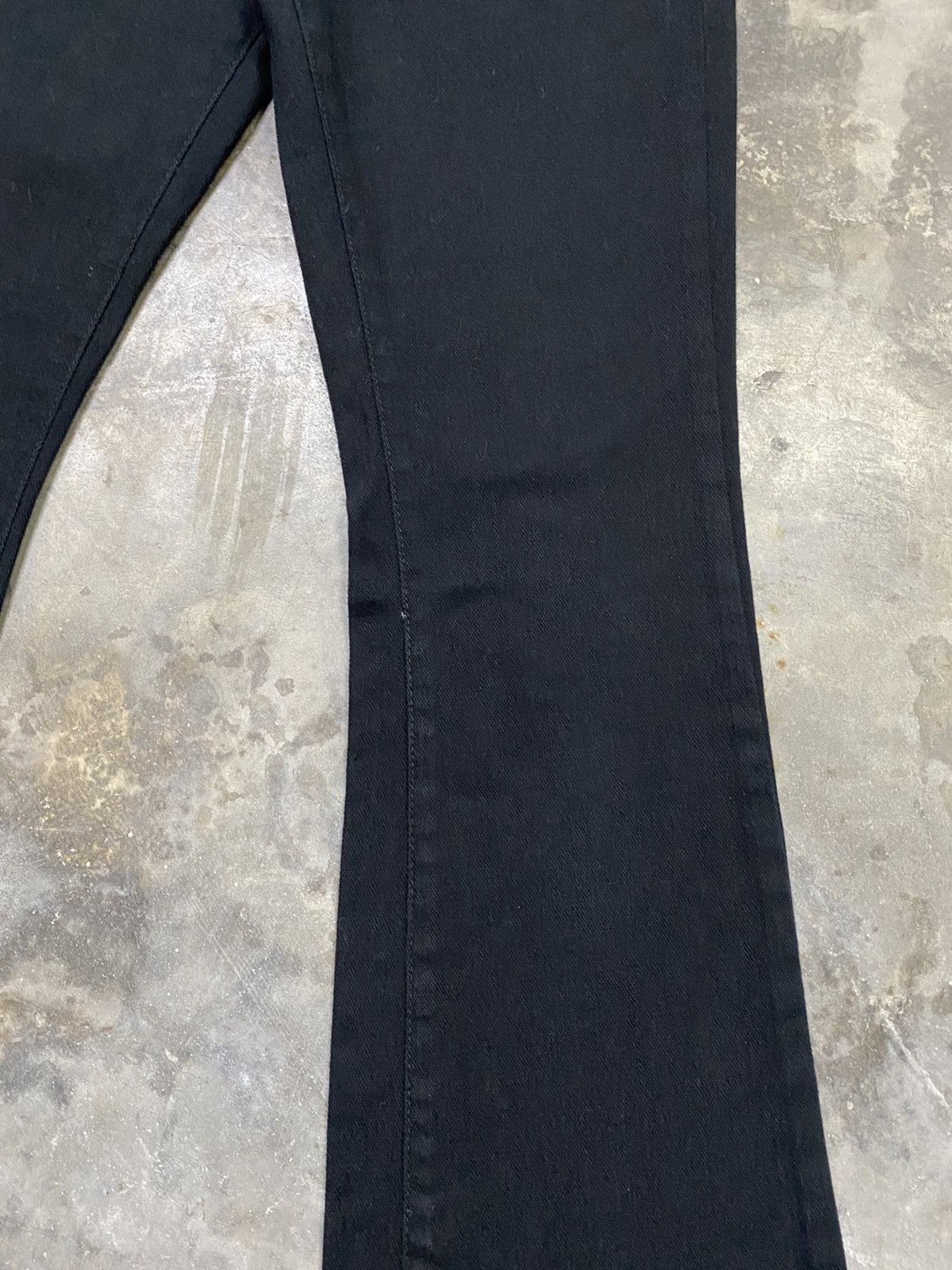 Hysteric Glamour × Japanese Brand × Tornado Mart Flare Jeans Japanese Daily Topics Super Black Boot Cut Size 27" / US 4 / IT 40 - 8 Thumbnail
