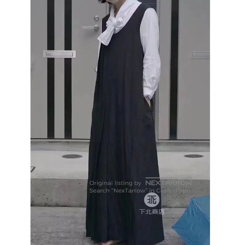 Yohji Yamamoto Yohji Yamamoto Black Long Dress for Women . Size L / US 10 / IT 46 - 6 Thumbnail