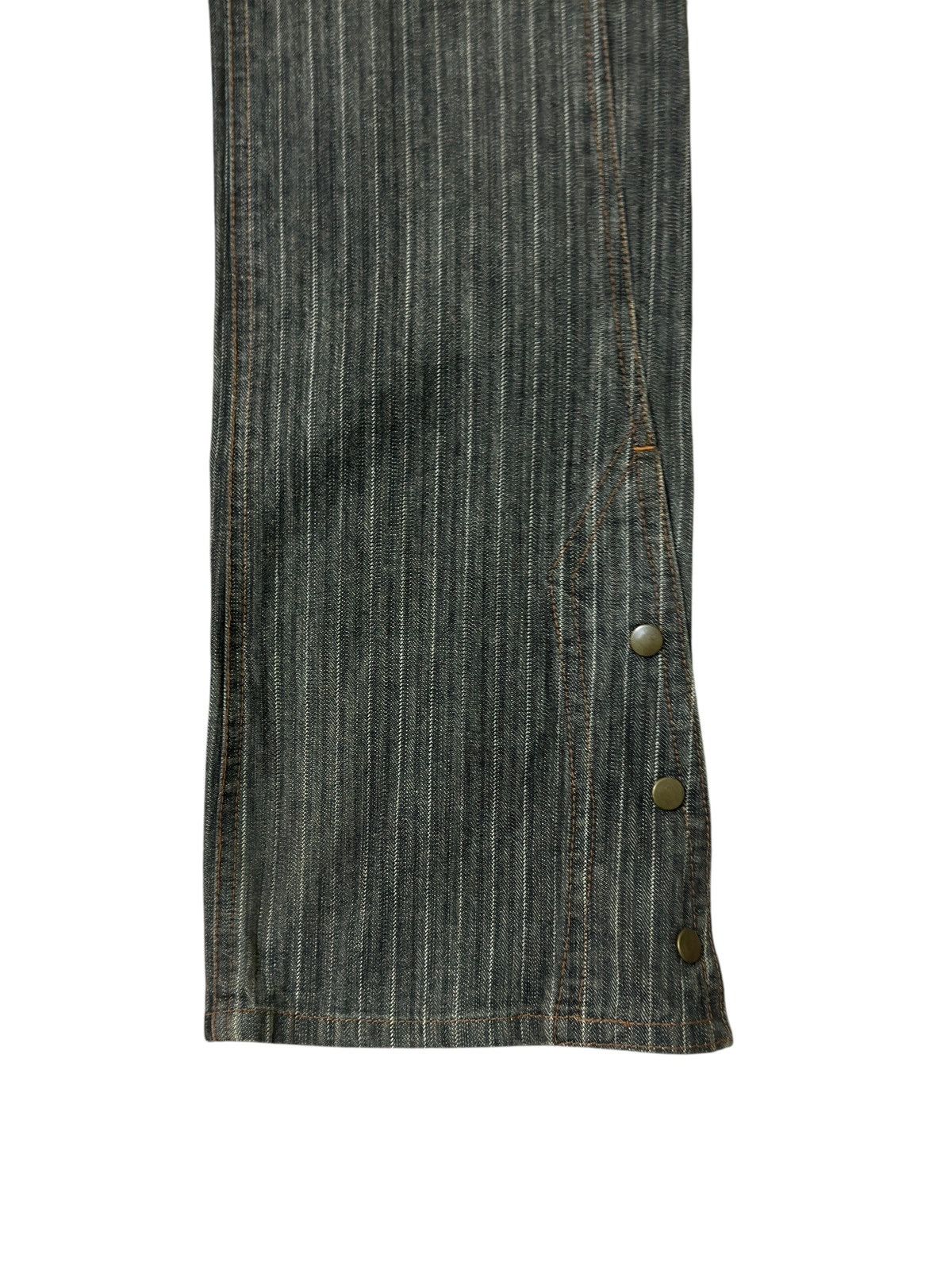 Hysteric Glamour × Nicole Club × Seditionaries Flared NICOLE CLUB Striped Leg Snap Button Pant Size US 30 / EU 46 - 8 Thumbnail
