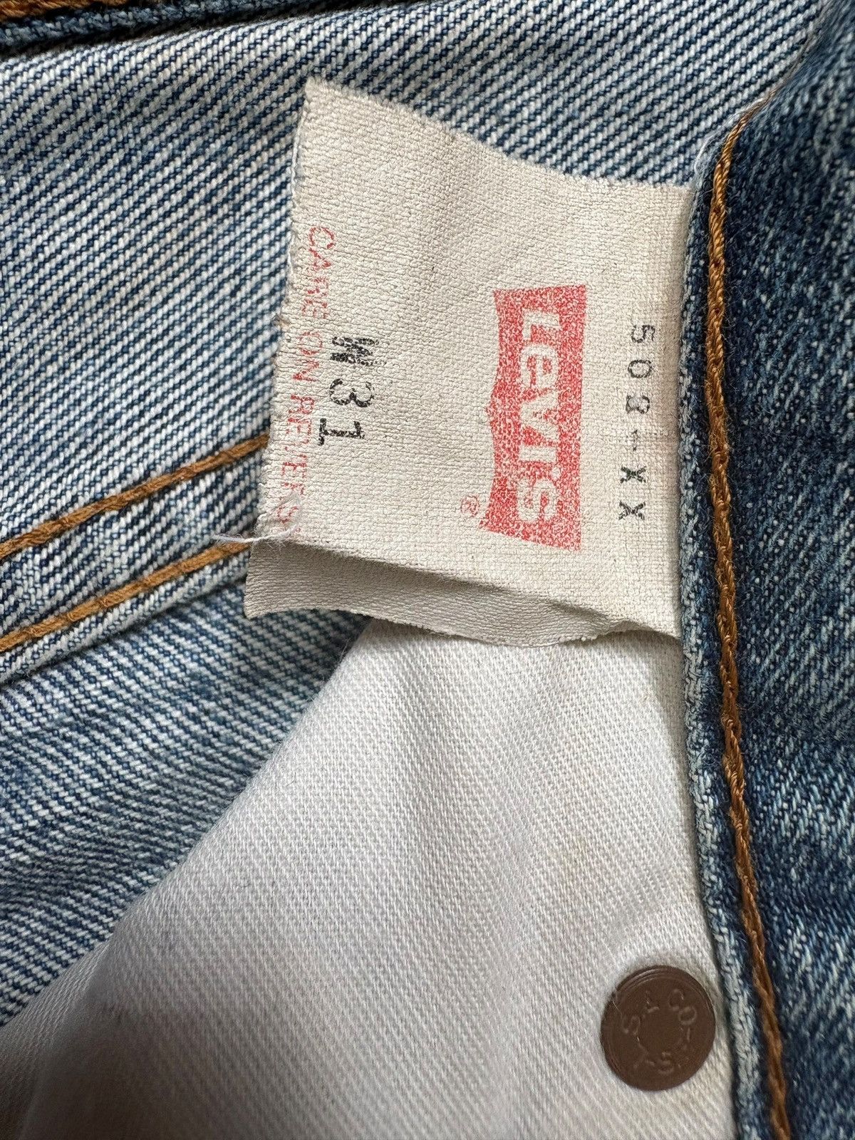 Levi's Vintage 80s Levis 502 Big E Selvedge Mud Wash Loose Jeans Size US 30 / EU 46 - 11 Thumbnail