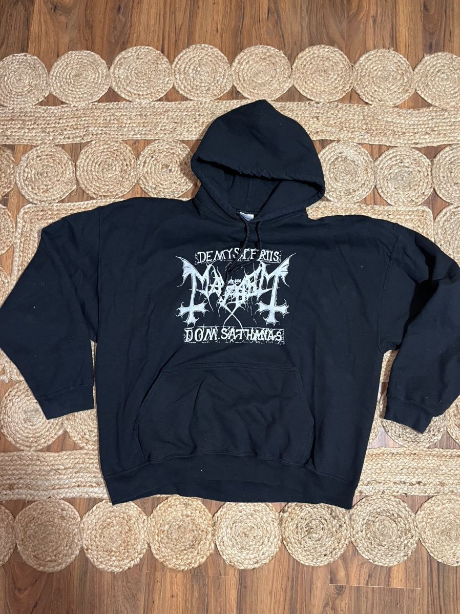 Band Tees × Vintage Early 00 Mayhem Hoodie black metal death burzum darkthrone Size US XXL / EU 58 / 5 - 2 Thumbnail