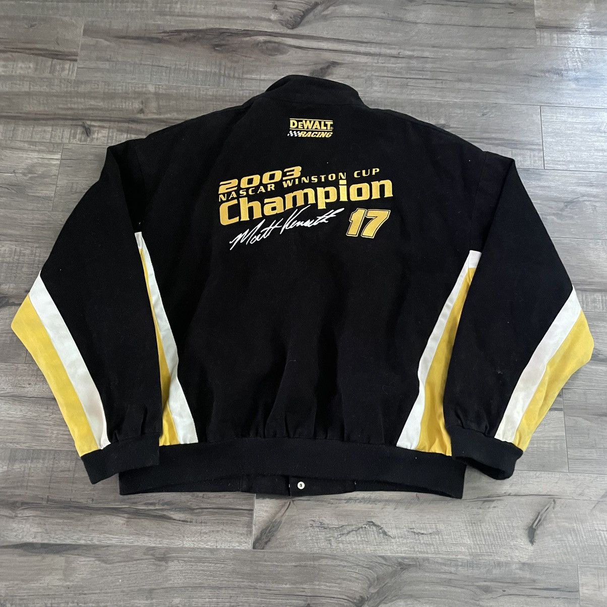NASCAR 2003 NASCAR Champion DeWalt Racing Black Yellow Jacket Size US XL / EU 56 / 4 - 2 Thumbnail