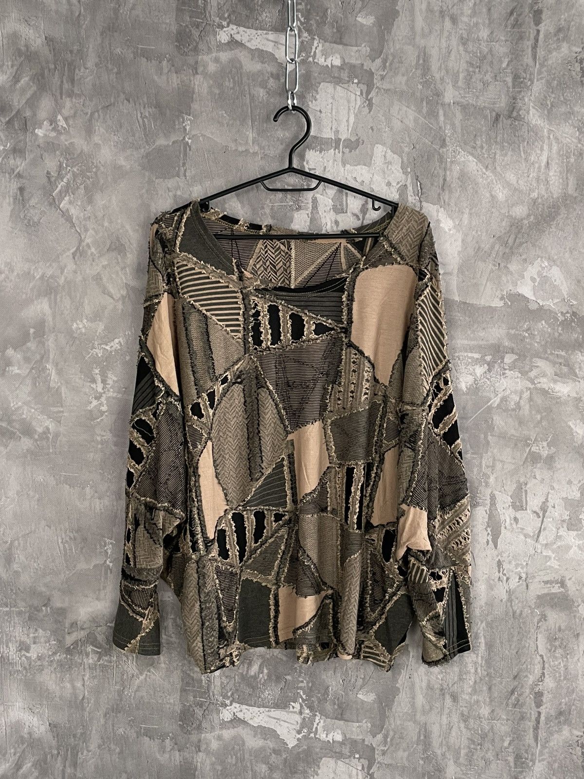Vintage Japanese Brand Y2K Glamour Patchwork Sweater Size M / US 6-8 / IT 42-44 - 1 Thumbnail