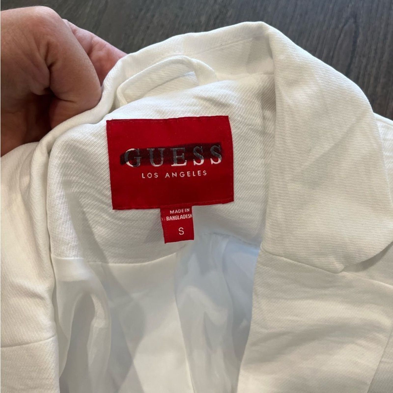 Guess Guess Womens White Long Line Blazer Jacket Size S Size S / US 4 / IT 40 - 5 Thumbnail