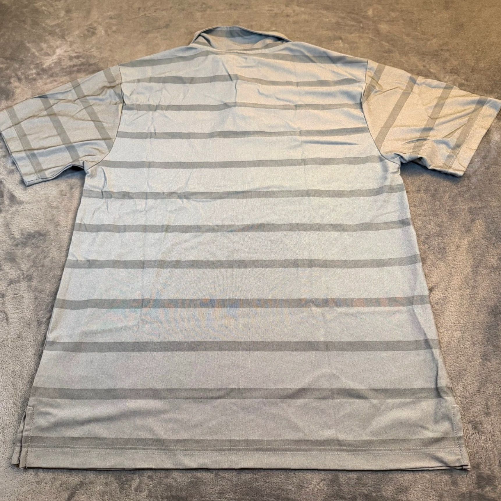 MLB VINTAGE MLB Combine St Louis Cardinals Mens Medium Grey Striped Performance Polo Shirt Size US M / EU 48-50 / 2 - 5 Thumbnail