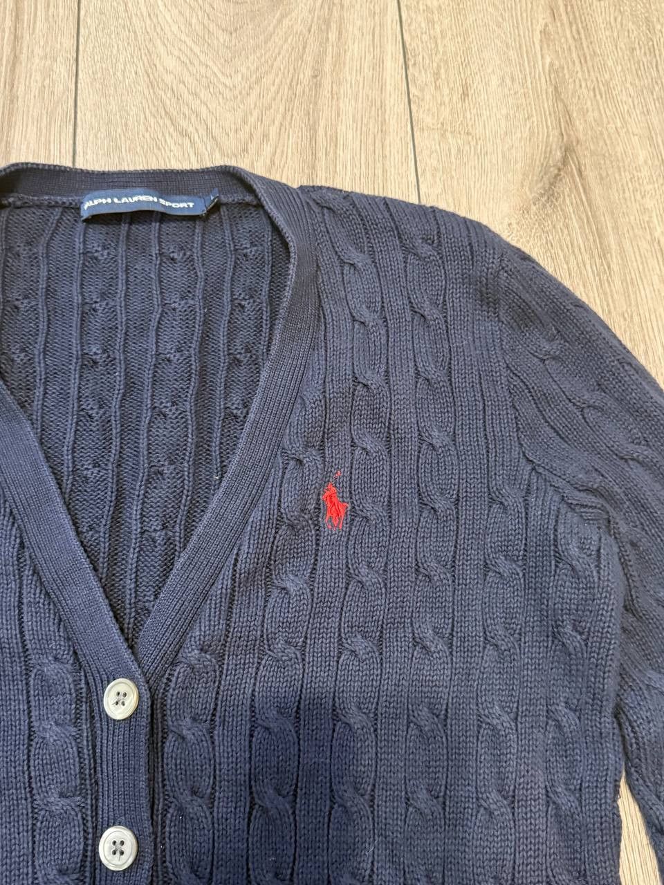 Ralph Lauren Sport Ralph Lauren Sport cable knit cardigan, size L womens blue Size L / US 10 / IT 46 - 3 Thumbnail
