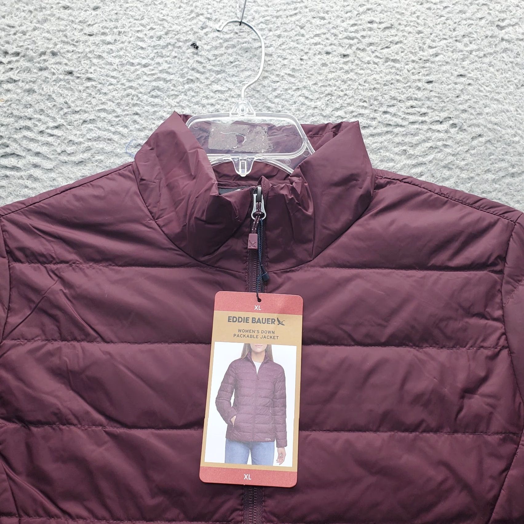 Eddie Bauer Eddie Bauer 650 Down Packable Travel Jacket Women XL Burgundy Lightweight Zip Up Jacket Size XL / US 12-14 / IT 48-50 - 6 Thumbnail