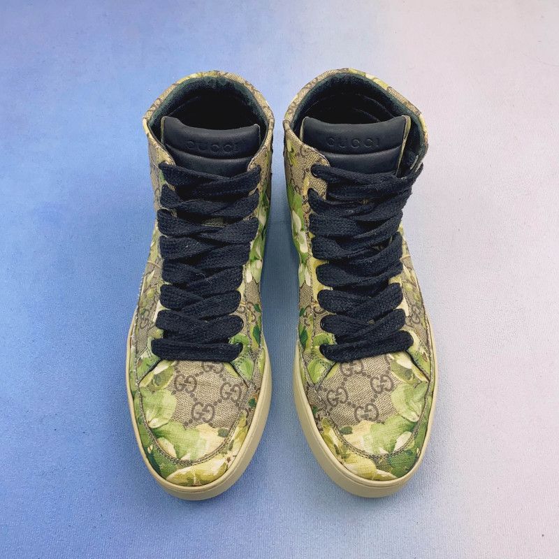 Gucci Gucci Canvas High-Top Sneakers in Green Size US 7.5 / EU 40-41 - 2 Thumbnail