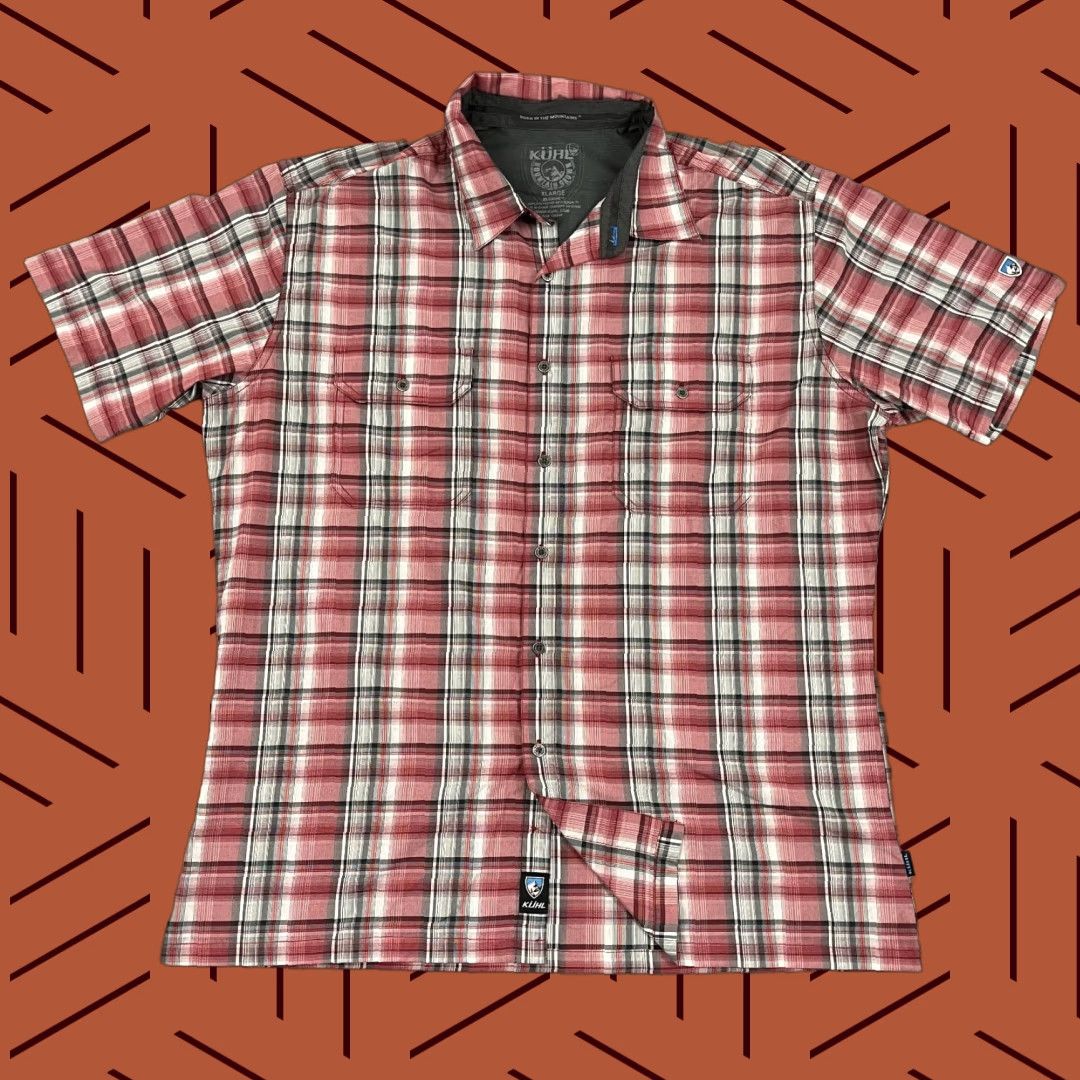 X-LARGE Kuhl Eluxur Shirt Mens XL X-Large Red Plaid Hiking Outdoor Camping Button Up S/S Size US XL / EU 56 / 4 - 1 Thumbnail