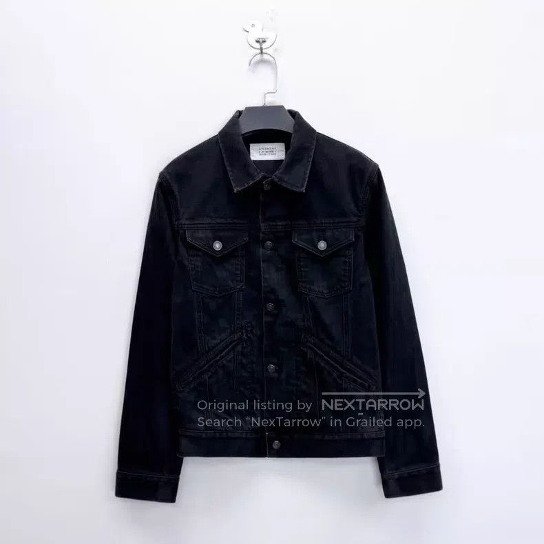 Givenchy Givenchy Black washed distressed button back embroidered l Size US S / EU 44-46 / 1 - 2 Thumbnail