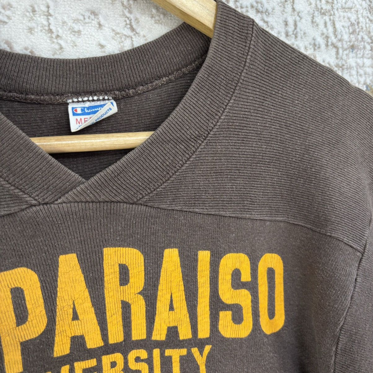 Champion × Vintage RARE VINTAGE CHAMPION VALPARAISO UNIVERSITY V NECK T-SHIRT Size US M / EU 48-50 / 2 - 3 Thumbnail