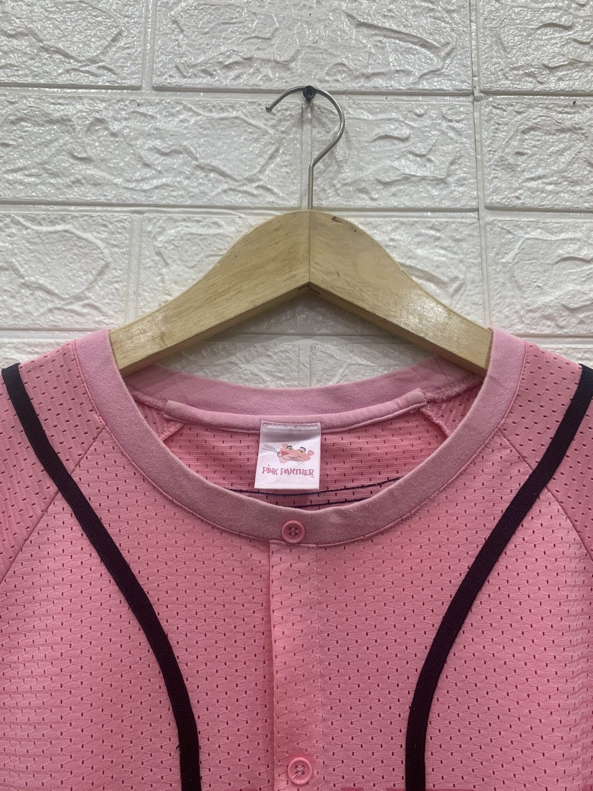 Cartoon Network 💗RARE💗 Pink Panther pull over mesh baseball jersey Size US L / EU 52-54 / 3 - 9 Thumbnail