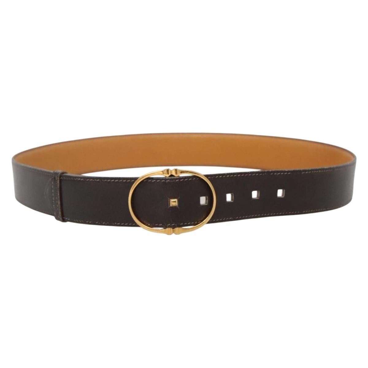 Hermes Hermes 36.6 In Brown Leather Belt Size ONE SIZE - 2 Thumbnail