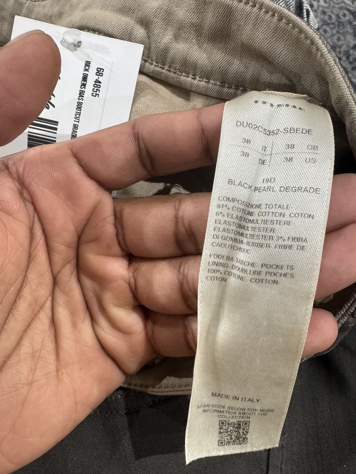 Rick Owens Rick Owens Bias Bootcut Gradient Denim Jeans Black/Pearl Size US 38 / EU 54 - 3 Thumbnail