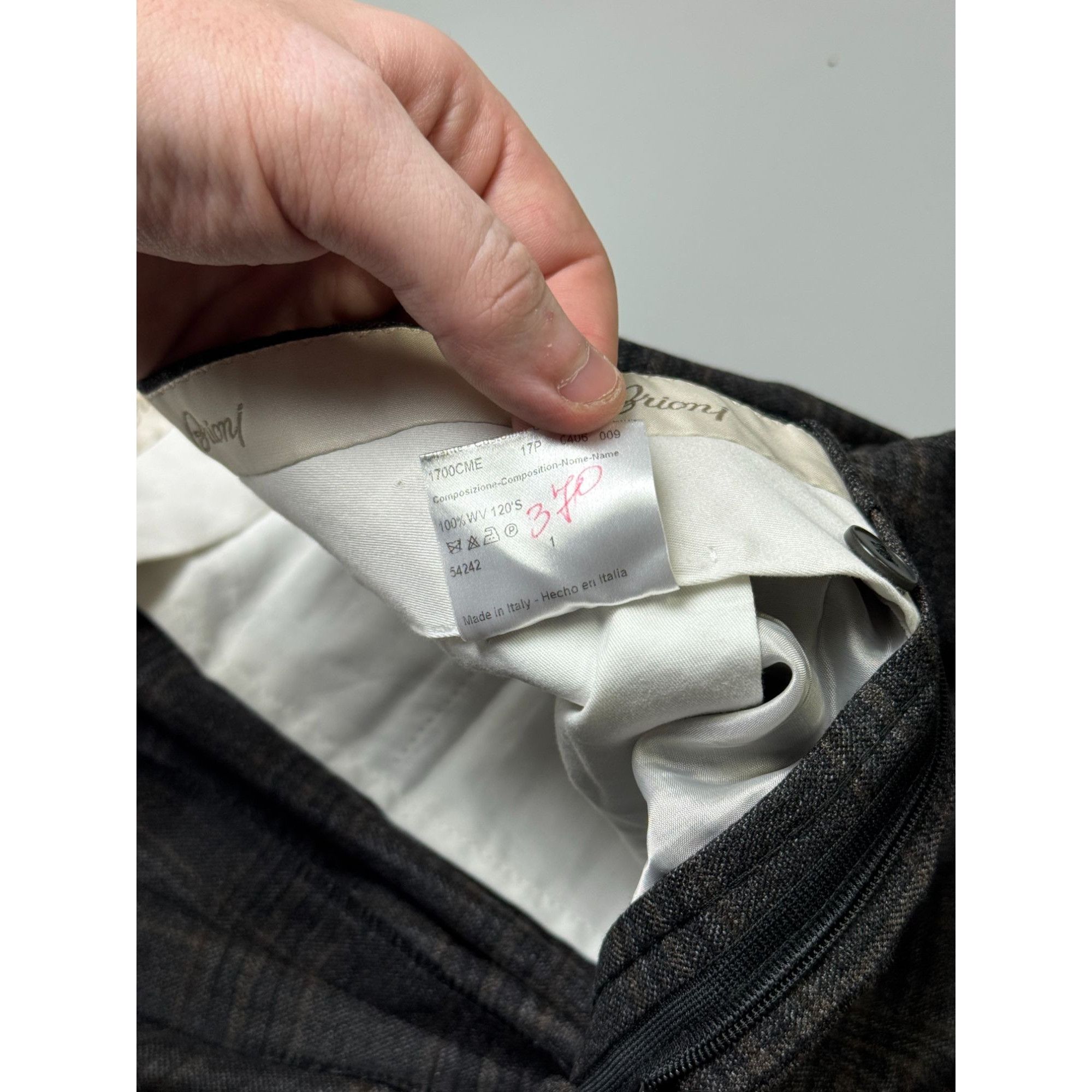Brioni Brioni Moena Slim Fit Checkered Wool Trousers Pants (Y1145) Size US 36 / EU 52 - 8 Thumbnail