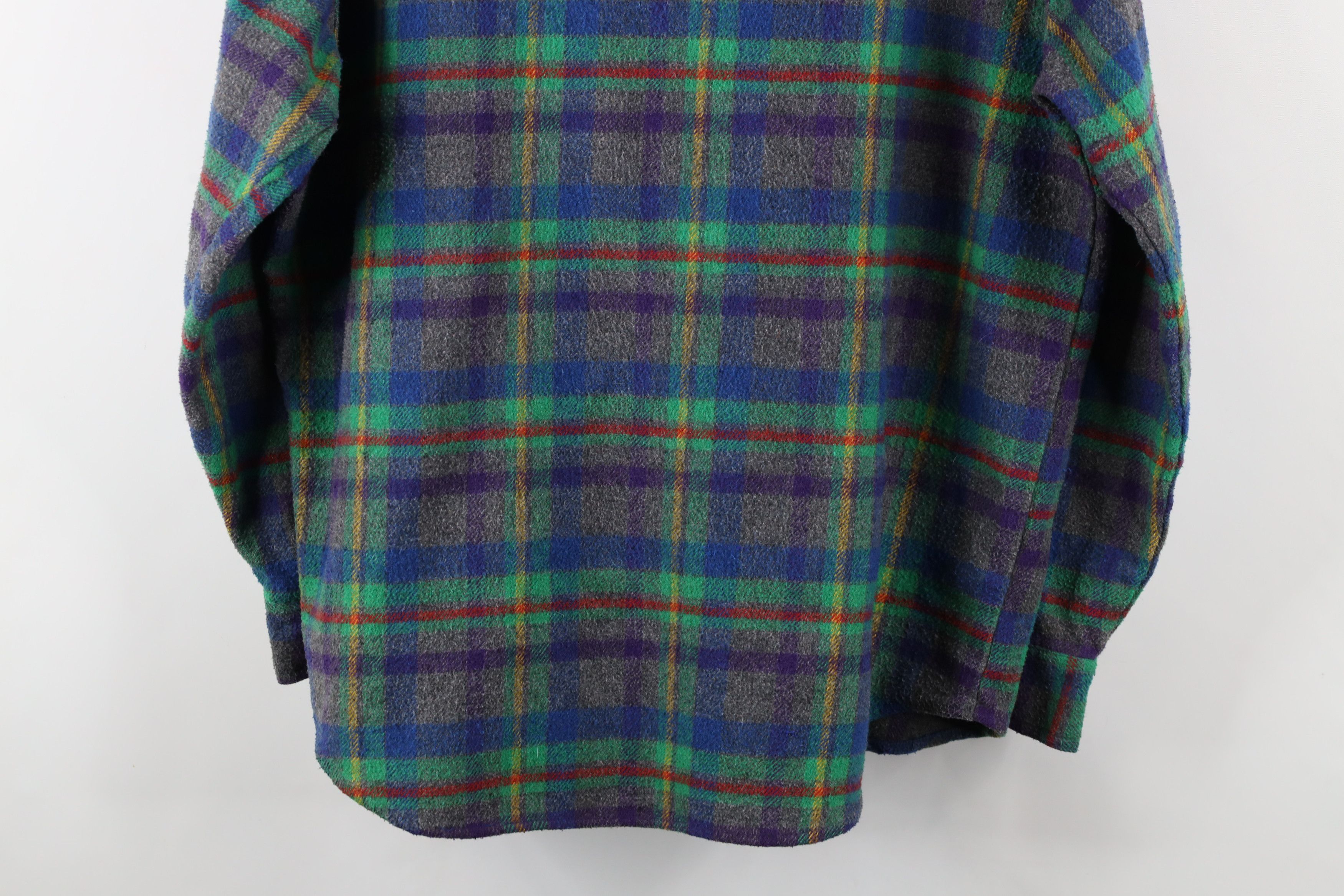 Gap × Vintage Vintage 90s Gap Flannel Wool Blend Button Shirt Rainbow Size US M / EU 48-50 / 2 - 13 Thumbnail