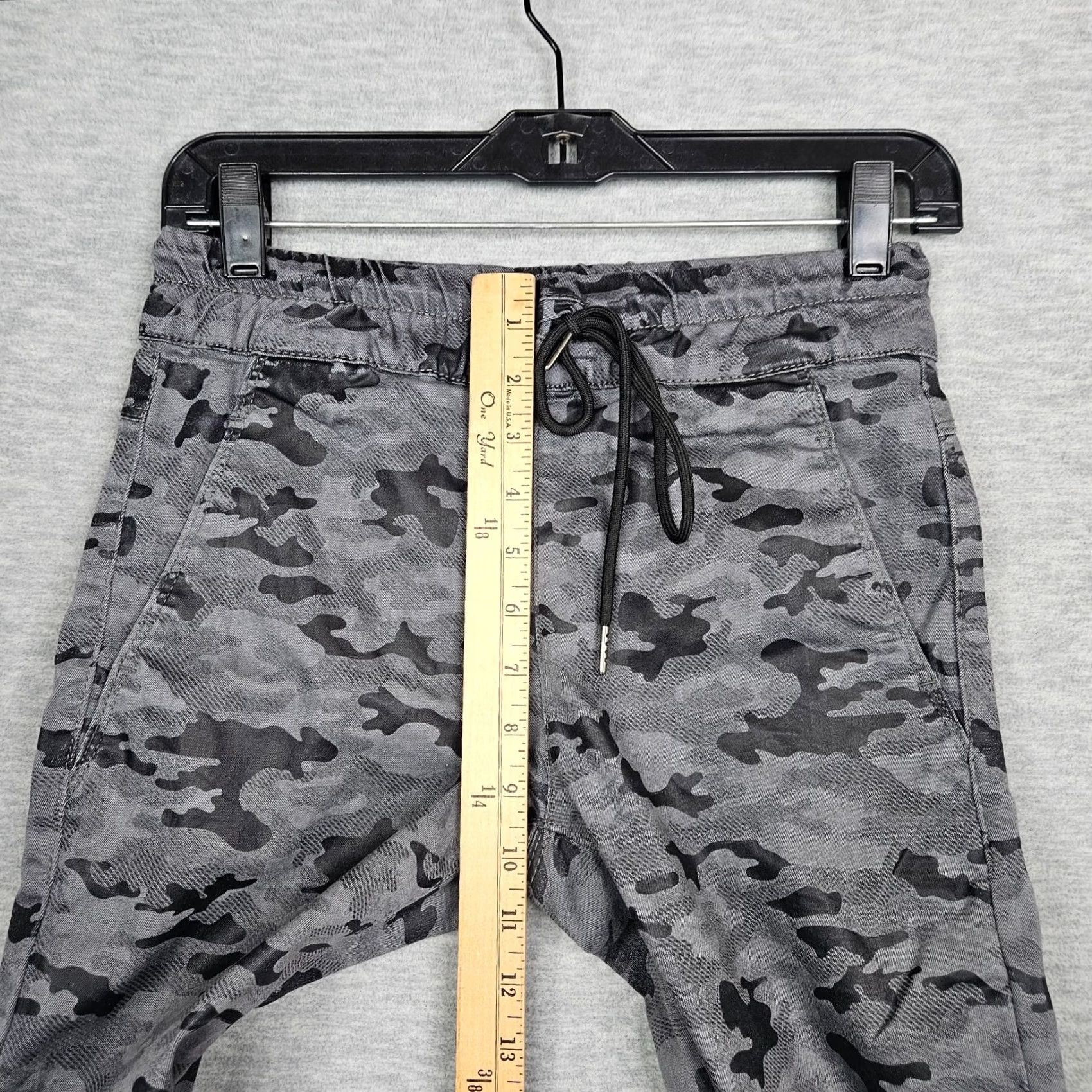 Vintage Bevy Flog Bevy Flog Gray Black Camo Women's Pull-on Elastic waist Skinny Pant Sz 24 Size 42" / US 20 - 5 Thumbnail