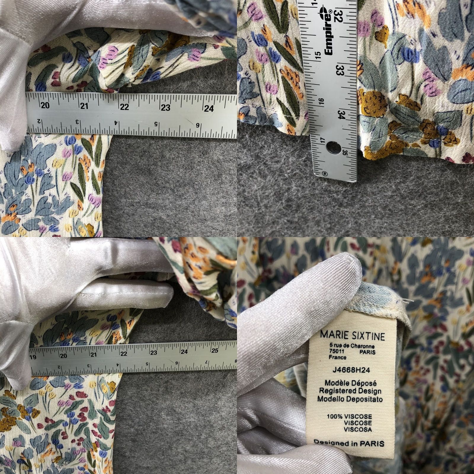 Vintage Marie Sixtine Blouse Womens M Bubble Sleeve Floral High Neck Cottagecore Prairie Size M / US 6-8 / IT 42-44 - 8 Thumbnail