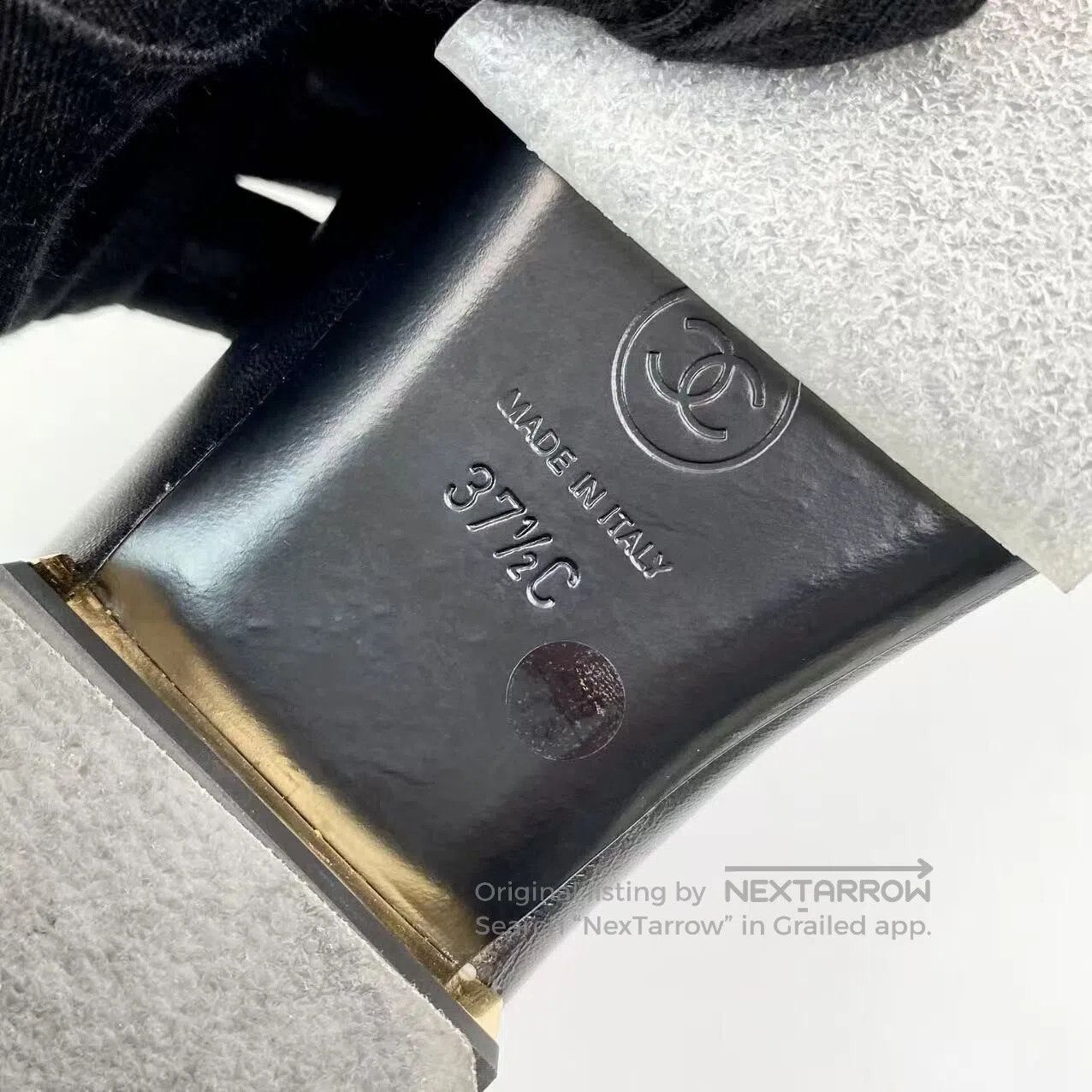 Chanel Chanel Black gold buckle logo loafers| Size US 7 / IT 37 - 8 Thumbnail