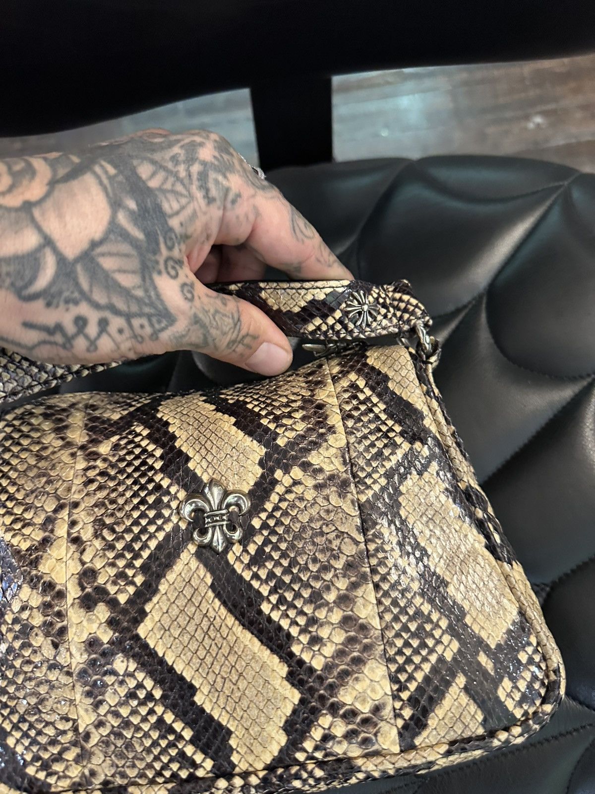 Chrome Hearts Chrome Hearts NEW PYTHON SNAKE SKIN CHICKEN NUGGET BAG !! Size ONE SIZE - 13 Thumbnail