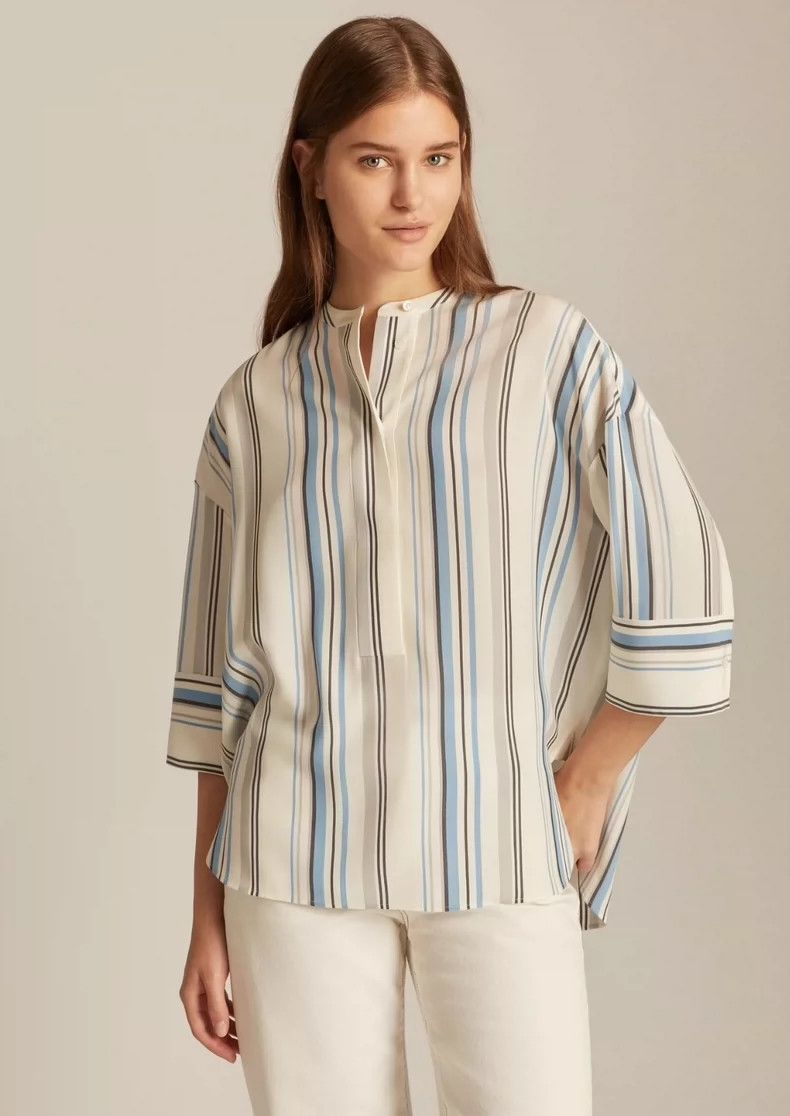 Loro Piana Loro piana Striped silk shirt 2506-Nextarrow Size S / US 4 / IT 40 - 1 Thumbnail