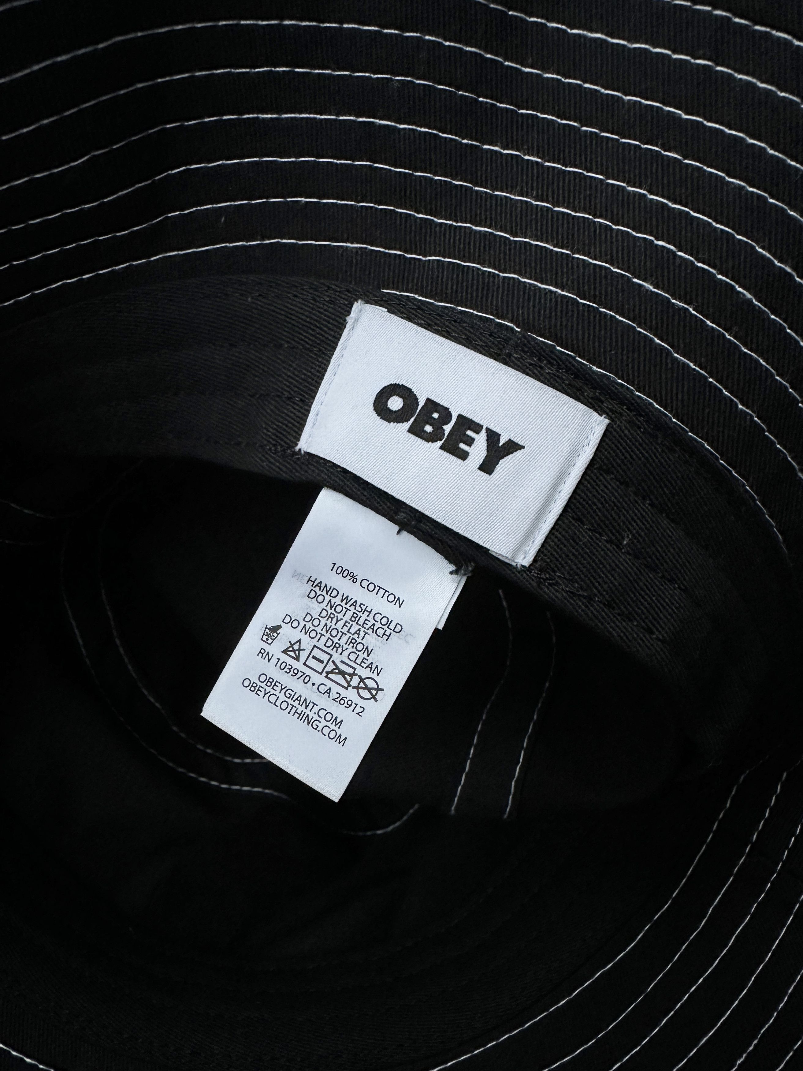 Obey Obey black logo bucket hat Size ONE SIZE - 2 Thumbnail