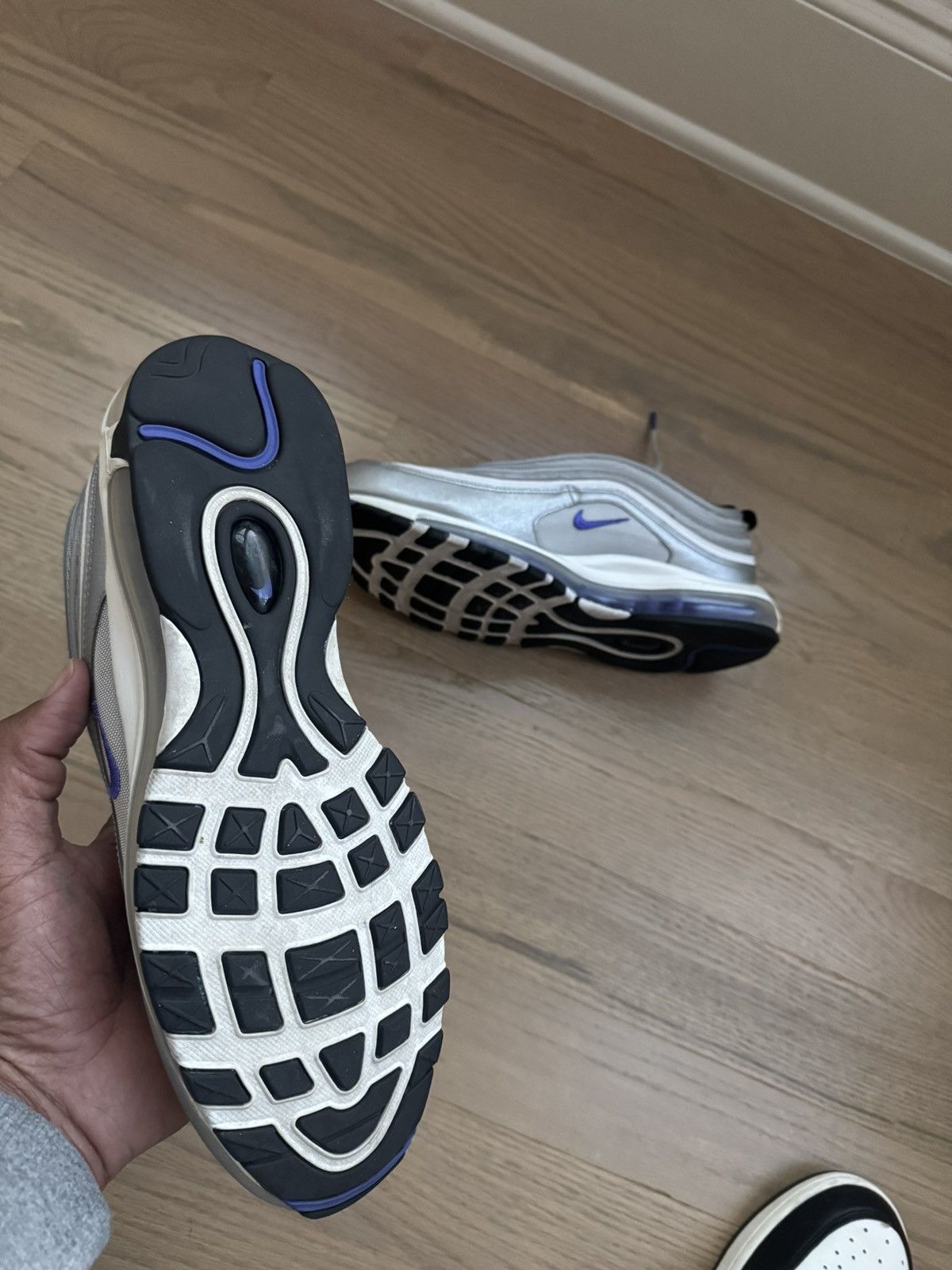 Nike Pre owned Silver and purple Nike air max 97 Size US 13 / EU 46 - 3 Thumbnail