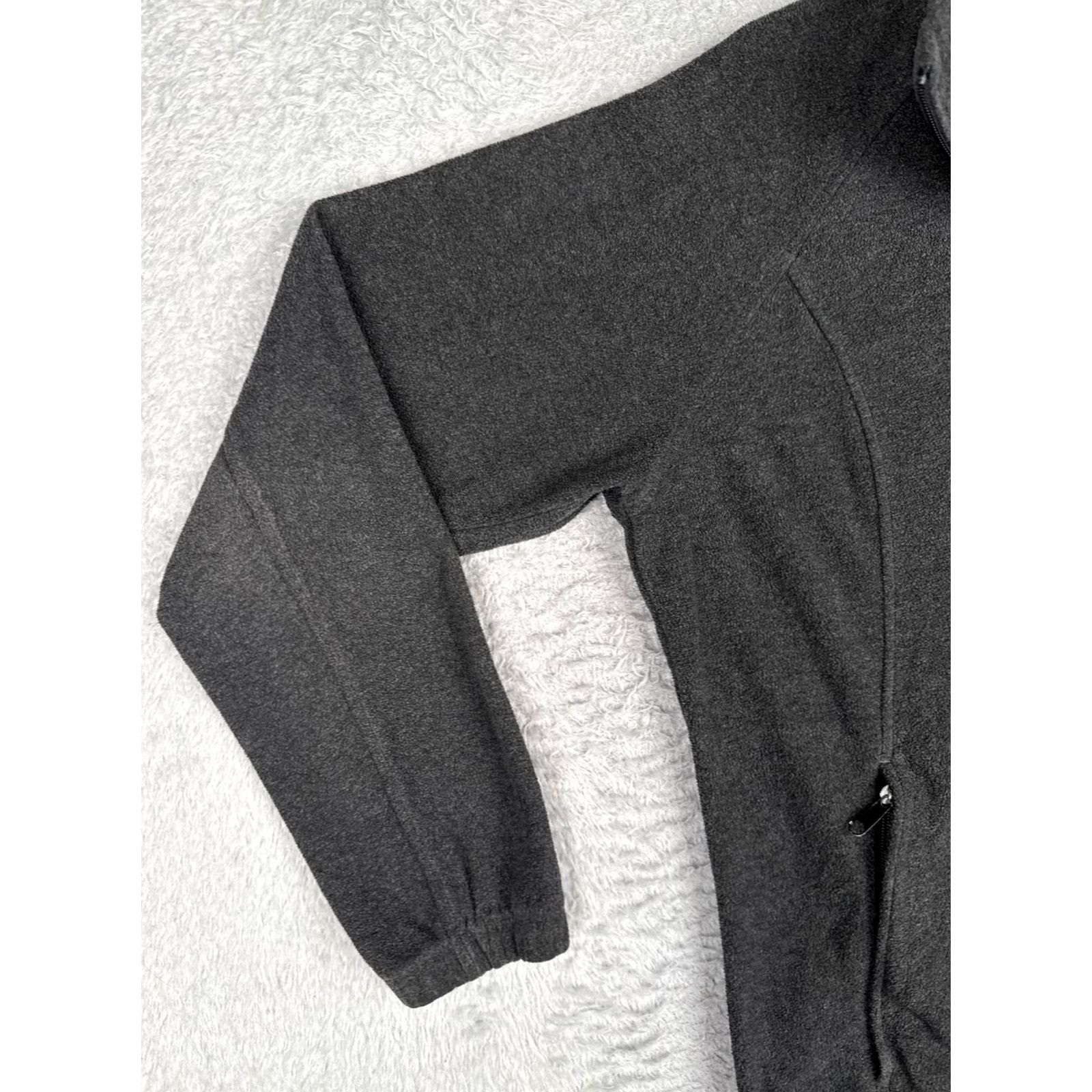 Vintage Columbia Fleece Jacket Womens Large Gray Full Zip Pockets Drawcord Hem Warm Size L / US 10 / IT 46 - 3 Thumbnail