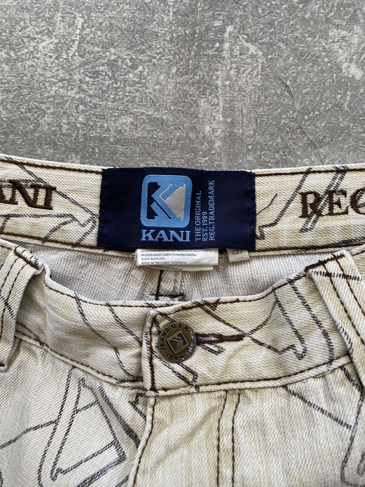 Karl Kani × Vintage Rare Vintage Karl Kani Monogram Baggy Jeans Rap Size US 30 / EU 46 - 8 Thumbnail