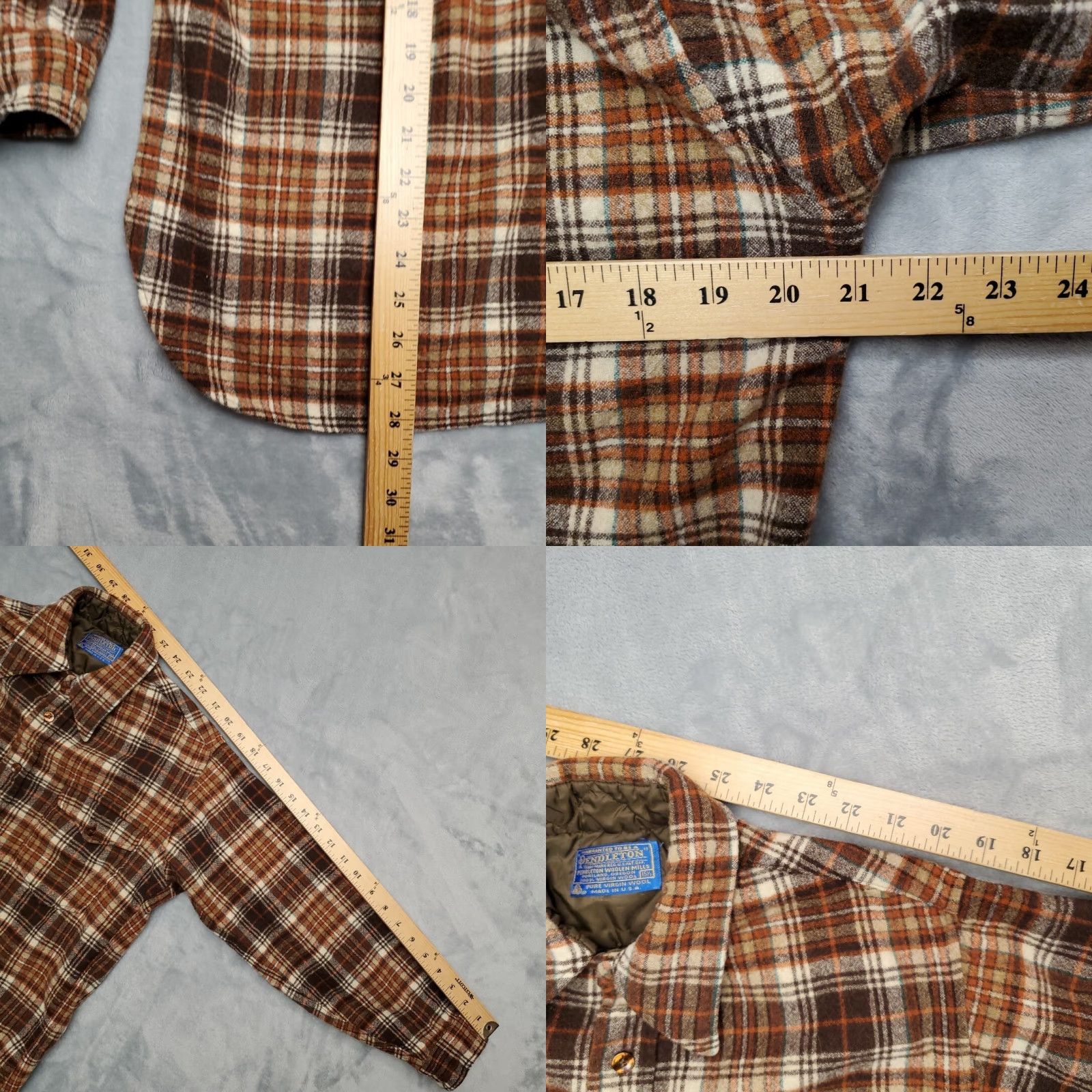 Pendleton VINTAGE Pendleton Shirt Mens M Brown Plaid 100% Wool Board Flap Pocket Made in USA Shirt Mens M Brown Plaid 100% Wool Bod Flap Pocket USA Size US L / EU 52-54 / 3 - 8 Thumbnail