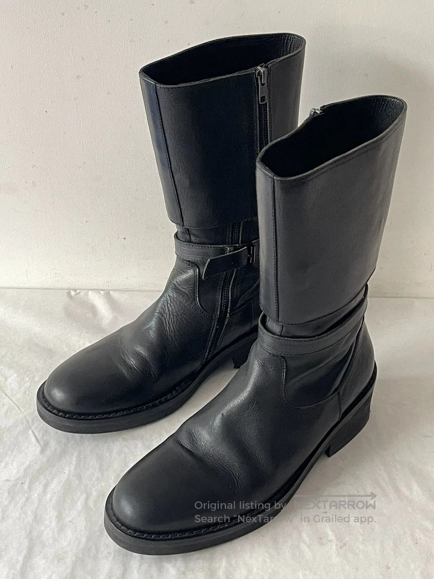 Ann Demeulemeester JACE BIKER BELTED BOOTS ANN DEMEULEMEESTER