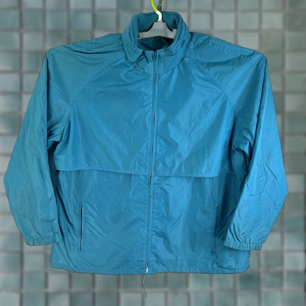 Vintage VINTAGE Woolrich Windbreaker Jacket Women XL Blue Softshell Casual Outdoor Size XL / US 12-14 / IT 48-50 - 1 Thumbnail
