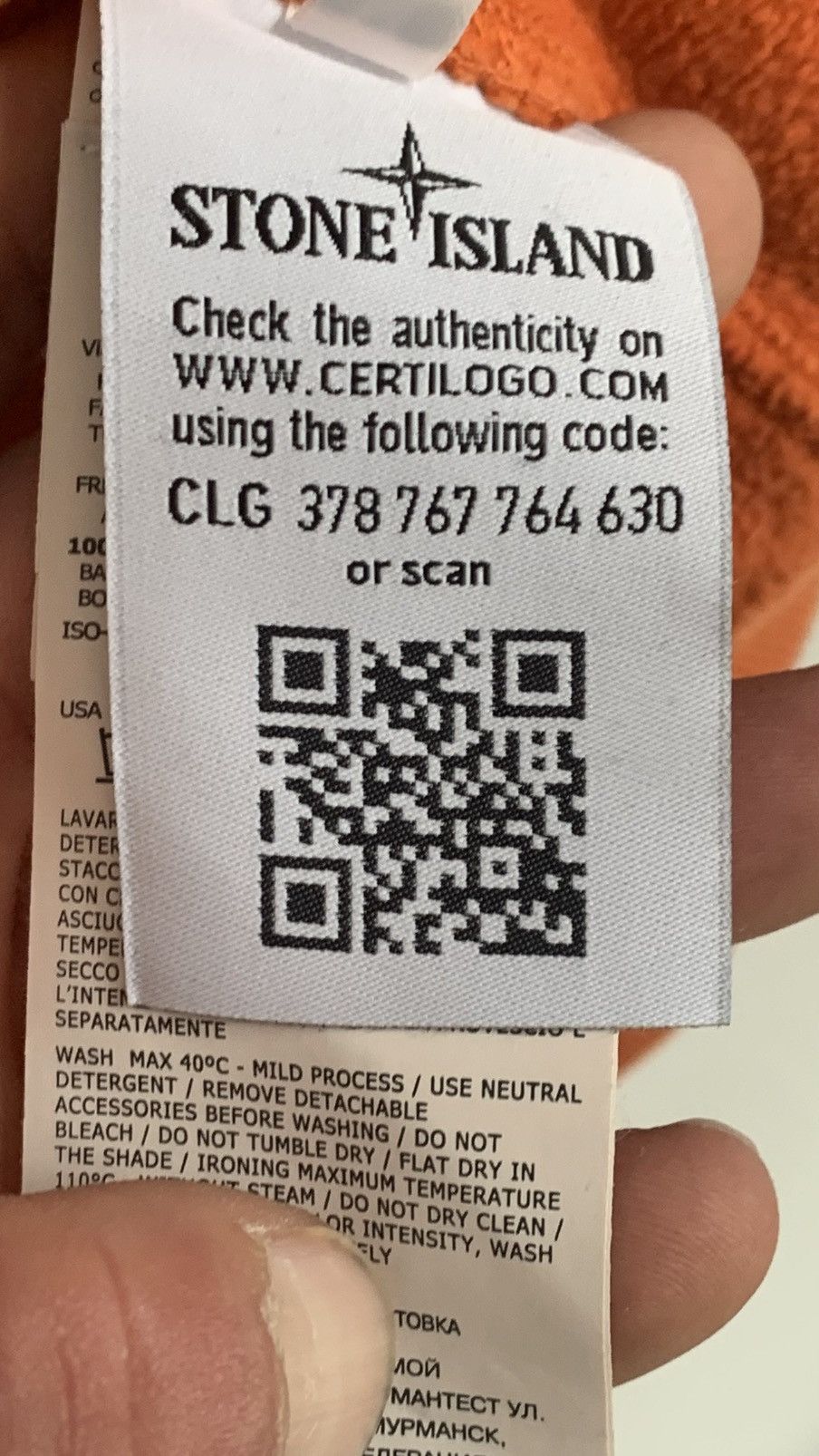 Stone Island Stone Island Orange Crewneck Sweatshirt Size M Size US M / EU 48-50 / 2 - 7 Thumbnail