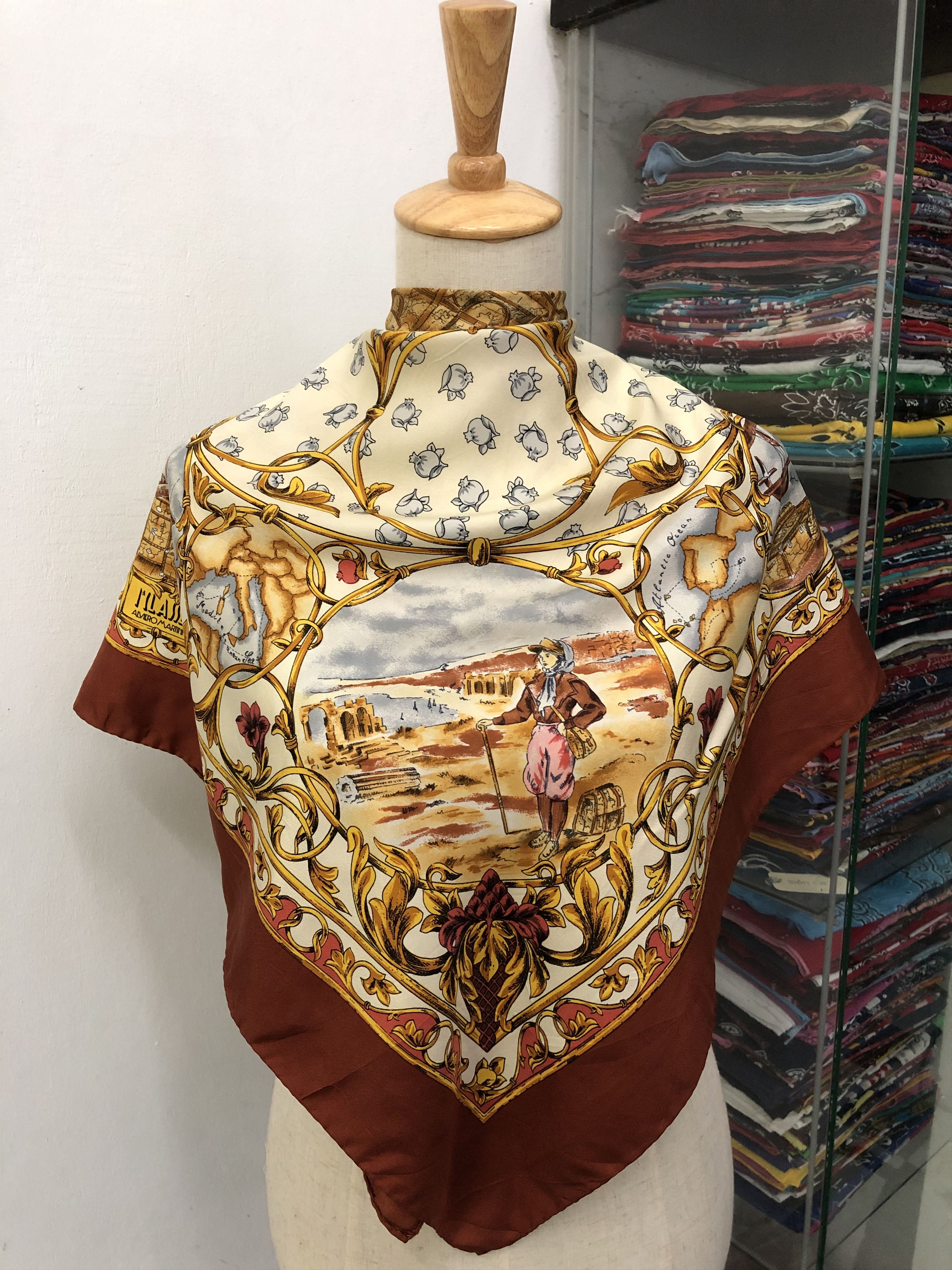 Alviero Martini Vintage Alviero Martini Silk Scarf Size ONE SIZE - 1 Thumbnail
