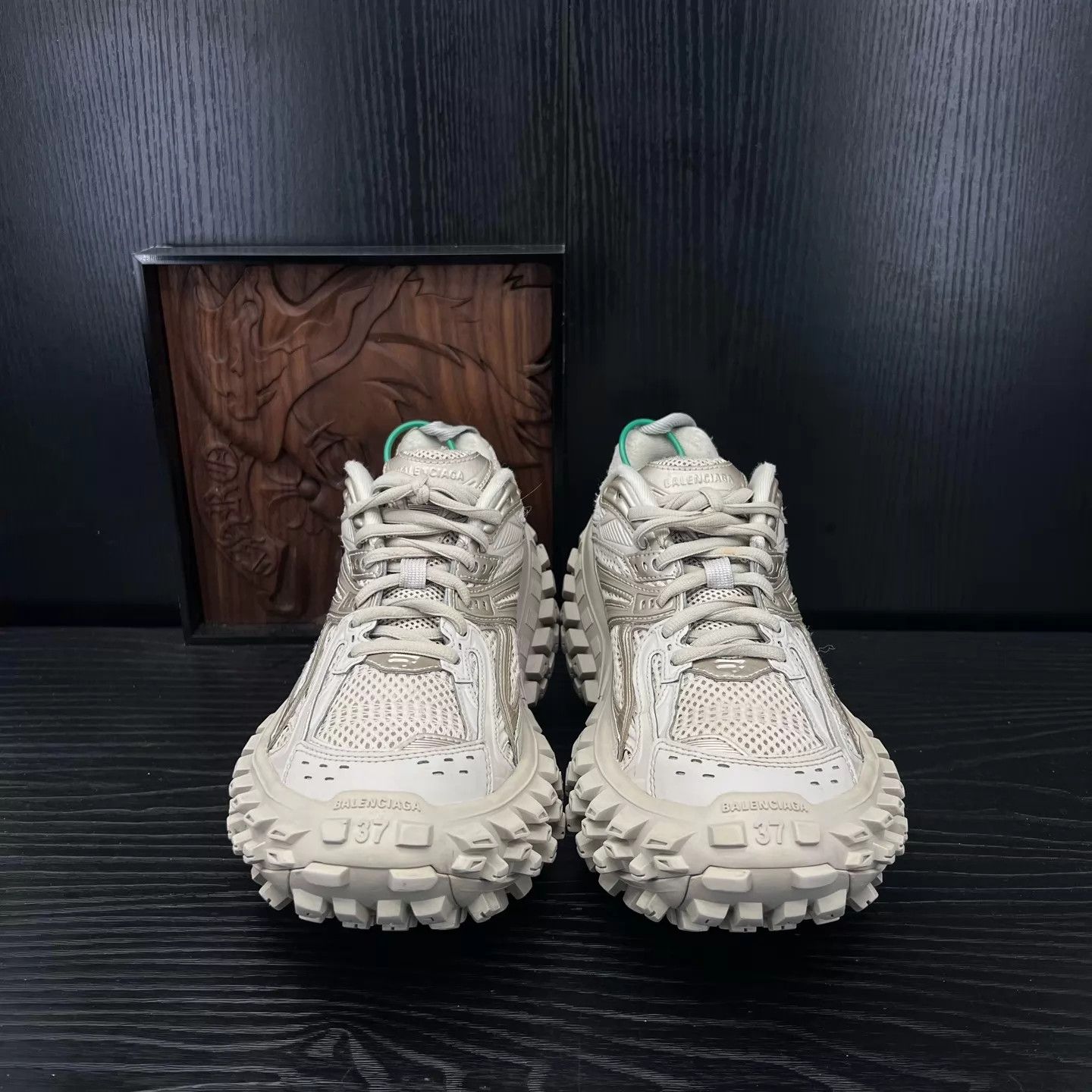 Balenciaga Balenciaga Tire Sneaker Light Brown 37 Original Box Size US 7 / IT 37 - 4 Thumbnail