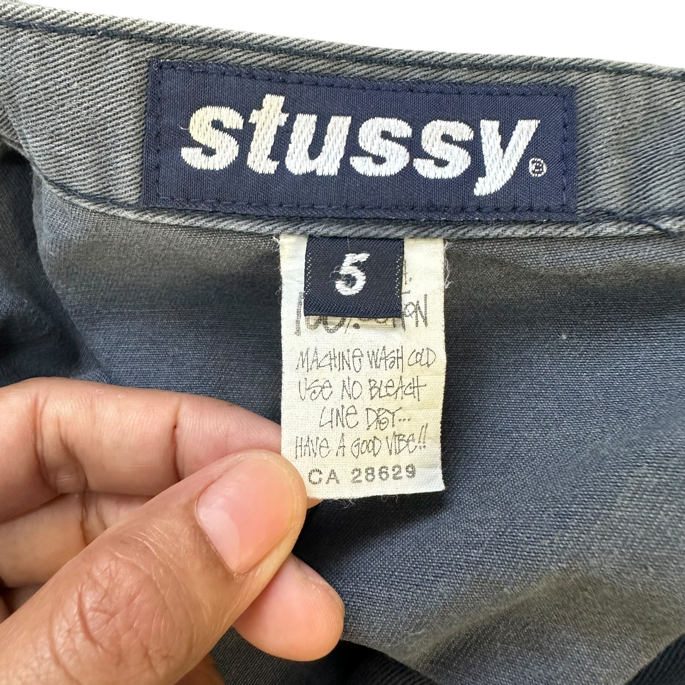 Stussy 90’s STUSSY Made in Usa Faded Gray Mini Skirt #A44-1027 Size 24" / US 00 / IT 34 - 3 Thumbnail