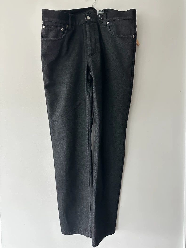 HELMUT LANG size36 Black wool imitation cow jeans