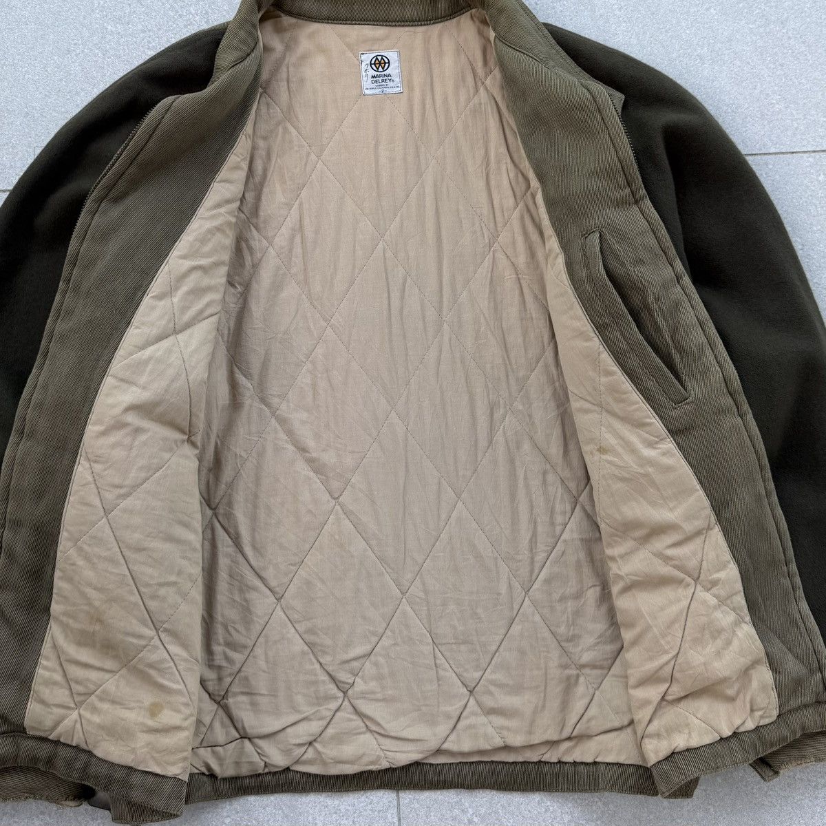 Vintage VTG Marina Del Rey Wool Bomber Jacket Olive Workwear Japan Size US M / EU 48-50 / 2 - 16 Thumbnail