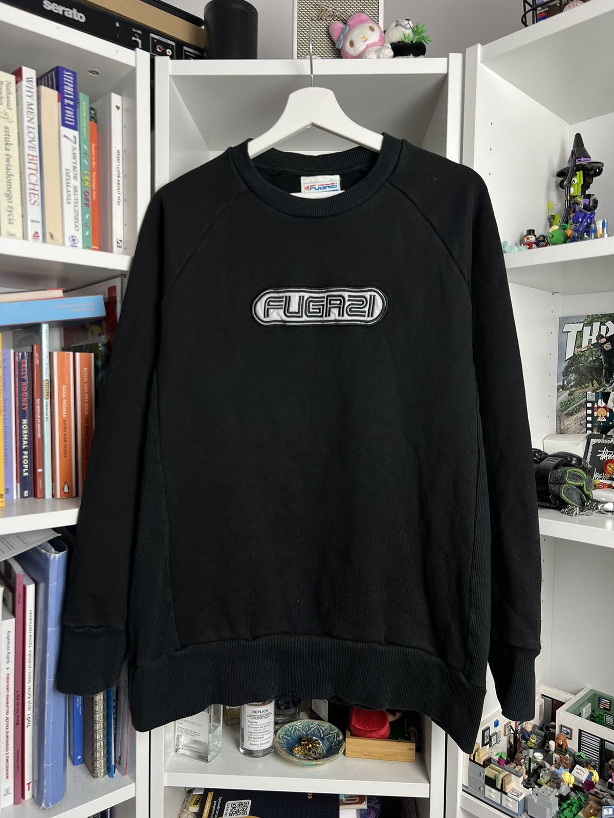 Fugazi × Vintage Vintage Y2K Fugazi baggy box logo sweatshirt L skate loose Size US L / EU 52-54 / 3 - 1 Thumbnail