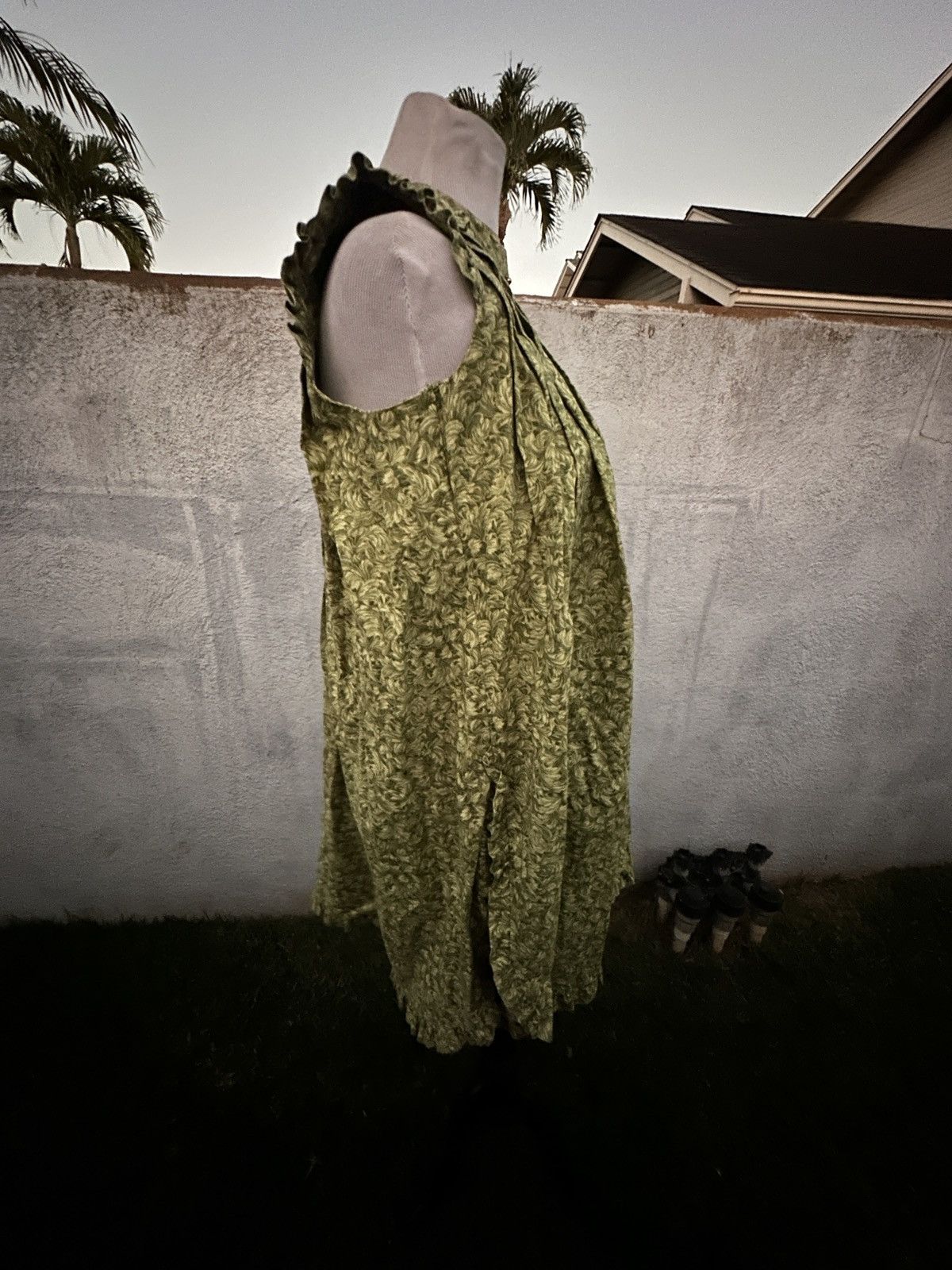 Other Vintage BetE Honolulu Green Hawaiian Dress Floral Women's 6 Size M / US 6-8 / IT 42-44 - 5 Thumbnail