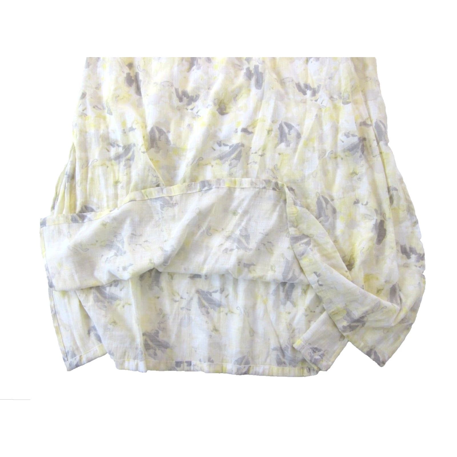 Nine West Nine West Yellow Floral Rayon Short Sleeve Maxi Dress Lined Large Women Size 36" / US 14 / IT 50 - 8 Thumbnail