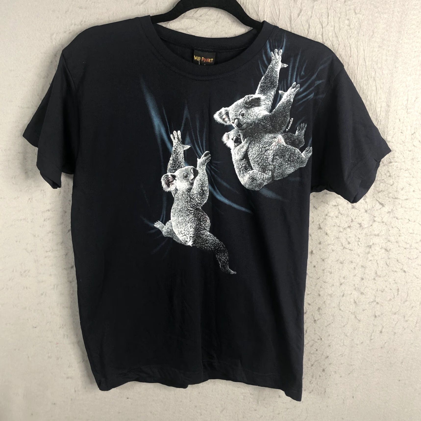 Vintage Wild Planet Top Womens Small Black White Koala Australia Nature Art To Wear NEW Size S / US 4 / IT 40 - 2 Thumbnail