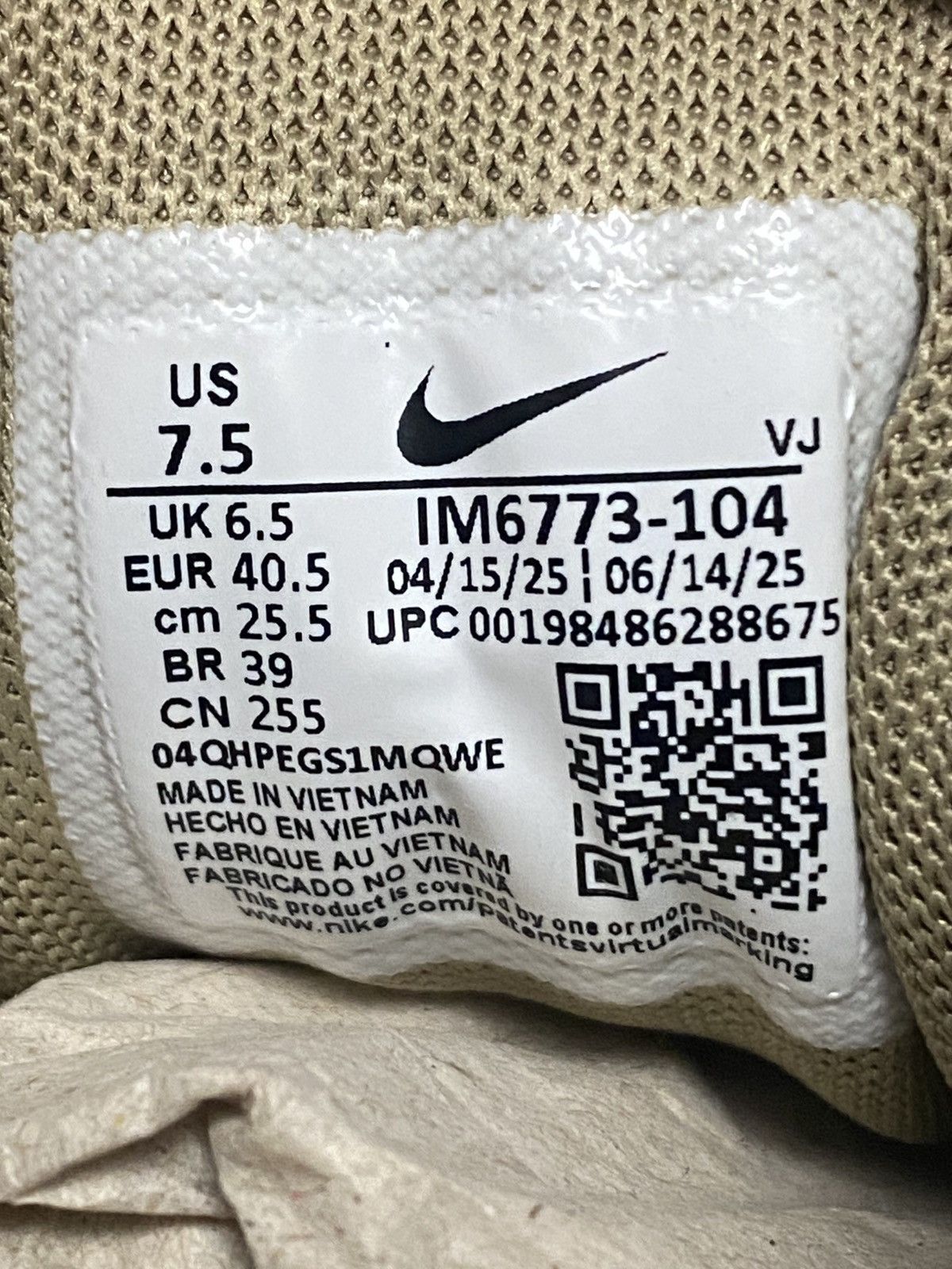 Nike Size 7.5 - Air Max 90 Premium Muslin Sail Pale Ivory Men’s Size US 7.5 / EU 40-41 - 7 Thumbnail