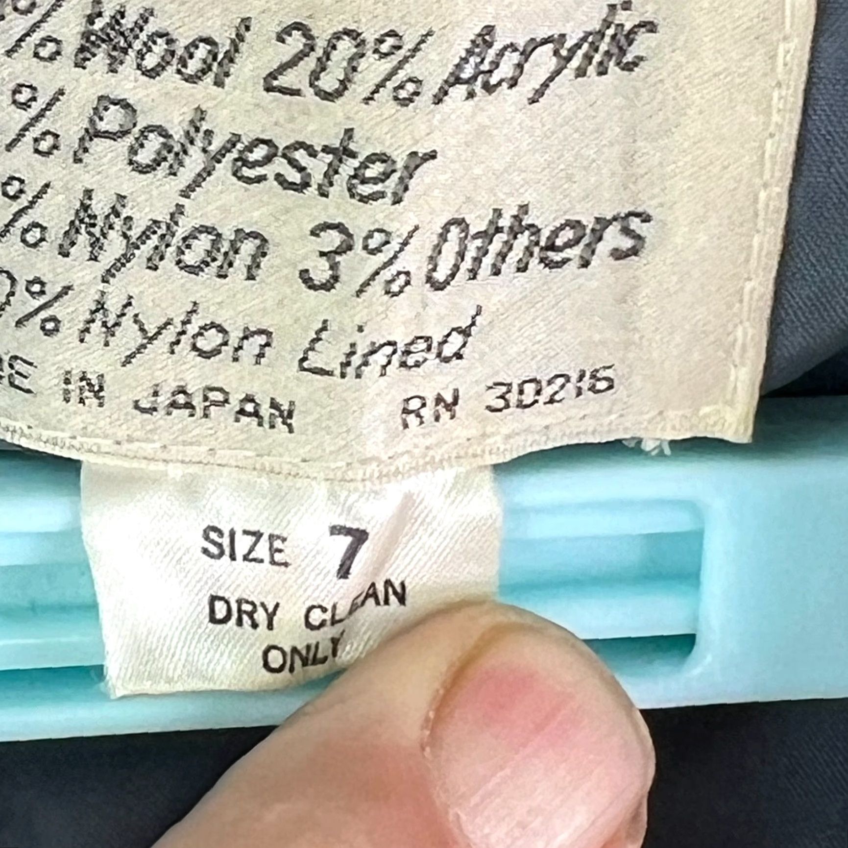 Vintage VINTAGE Grays Blazer Womens 7 Gray Wool Blend Single Breast Notch Made in Japan Size M / US 6-8 / IT 42-44 - 6 Thumbnail
