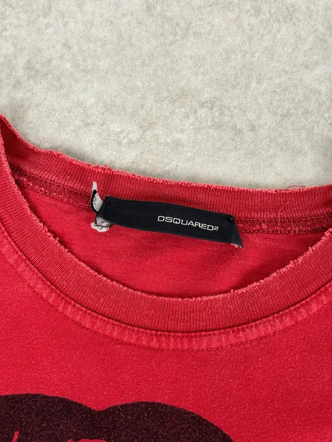 Dsquared2 AW2005 Dsquared2 Red Cotton Che Guevara Graphic Longsleeve T-Shirt Size US L / EU 52-54 / 3 - 8 Thumbnail