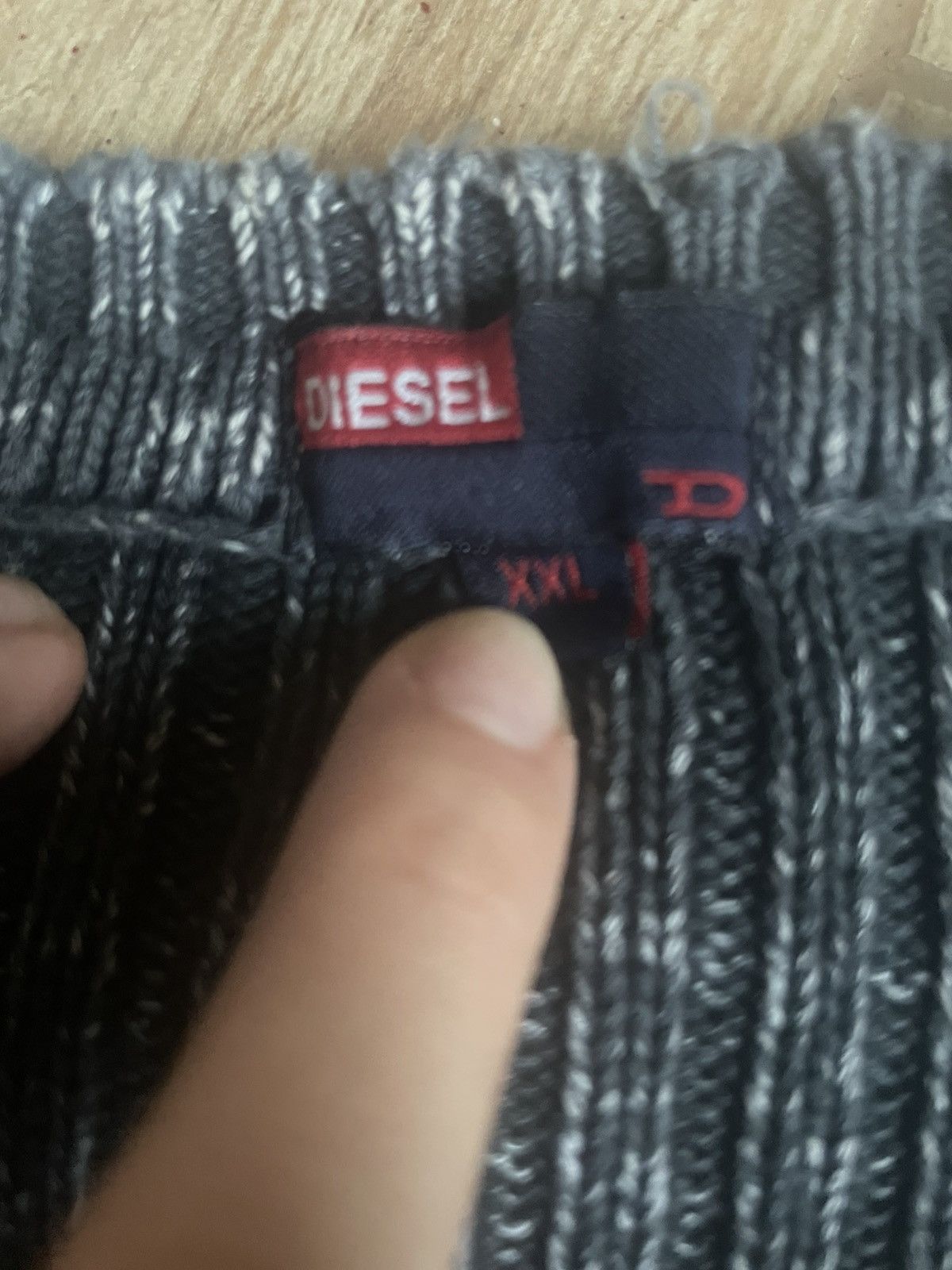 Diesel diesel vintage stripped sweater XXL 00s 90s washed grey Size US XXL / EU 58 / 5 - 2 Thumbnail