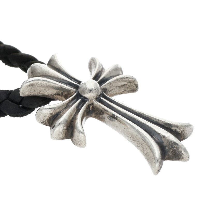 Chrome Hearts Cross Boro Chip Silver Necklace