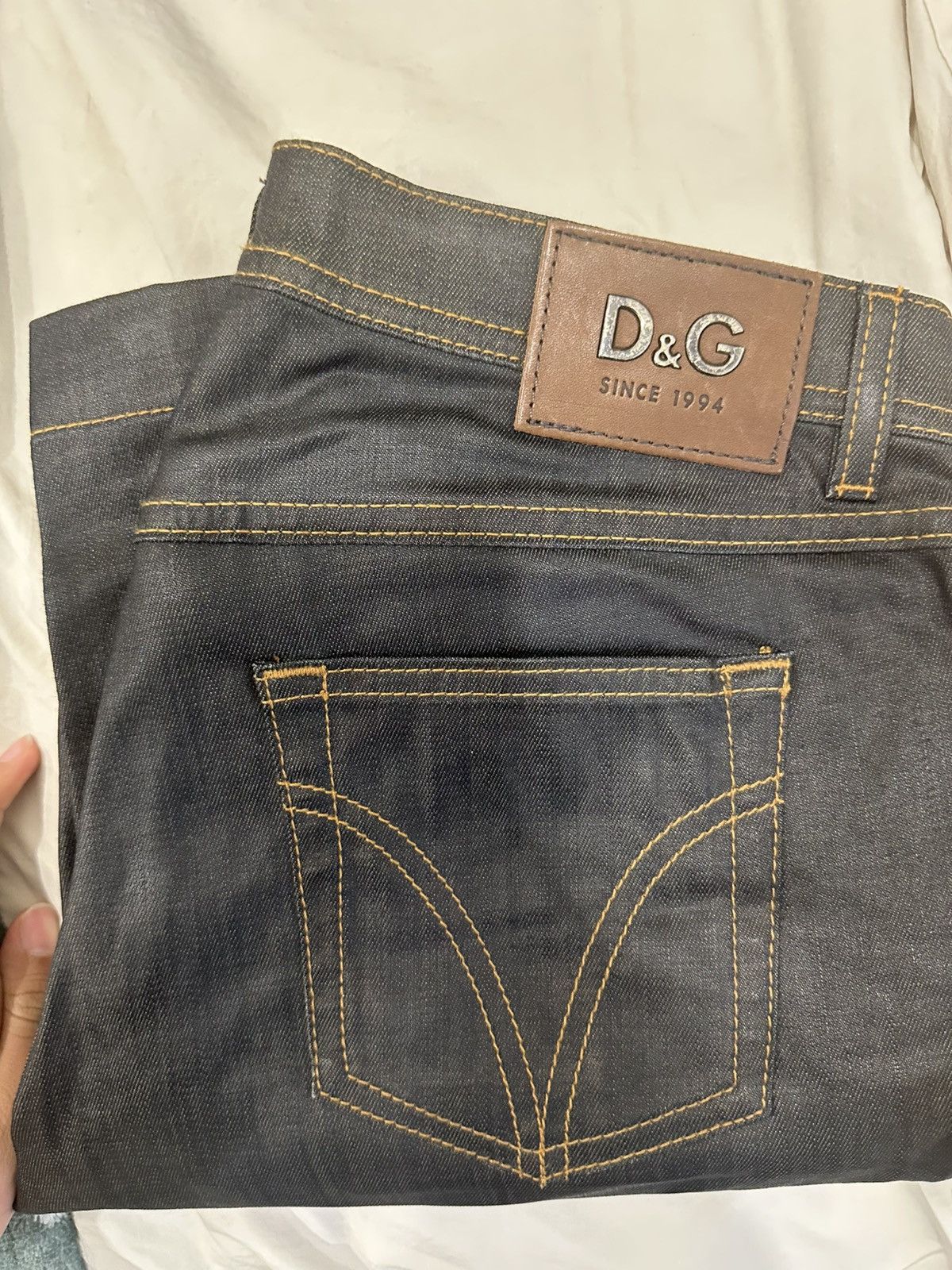 Dolce & Gabbana × Vintage Dark Gray-Blue Dolce&Gabbana Jeans Size 28" / US 6 / IT 42 - 4 Thumbnail