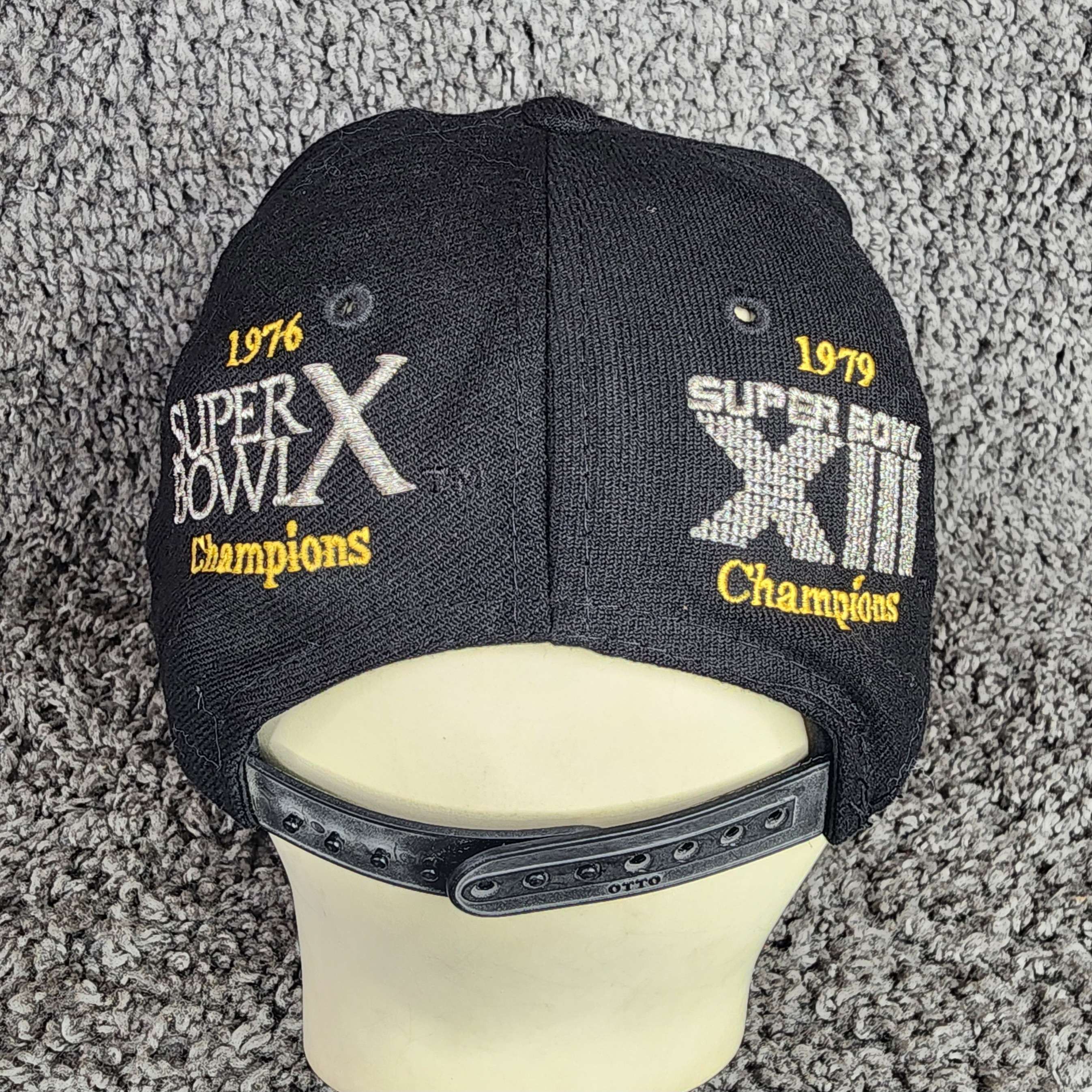 NFL Vtg Pittsburg Steelers hat Superbowl champions 1975/76/79/80 Size ONE SIZE - 5 Thumbnail
